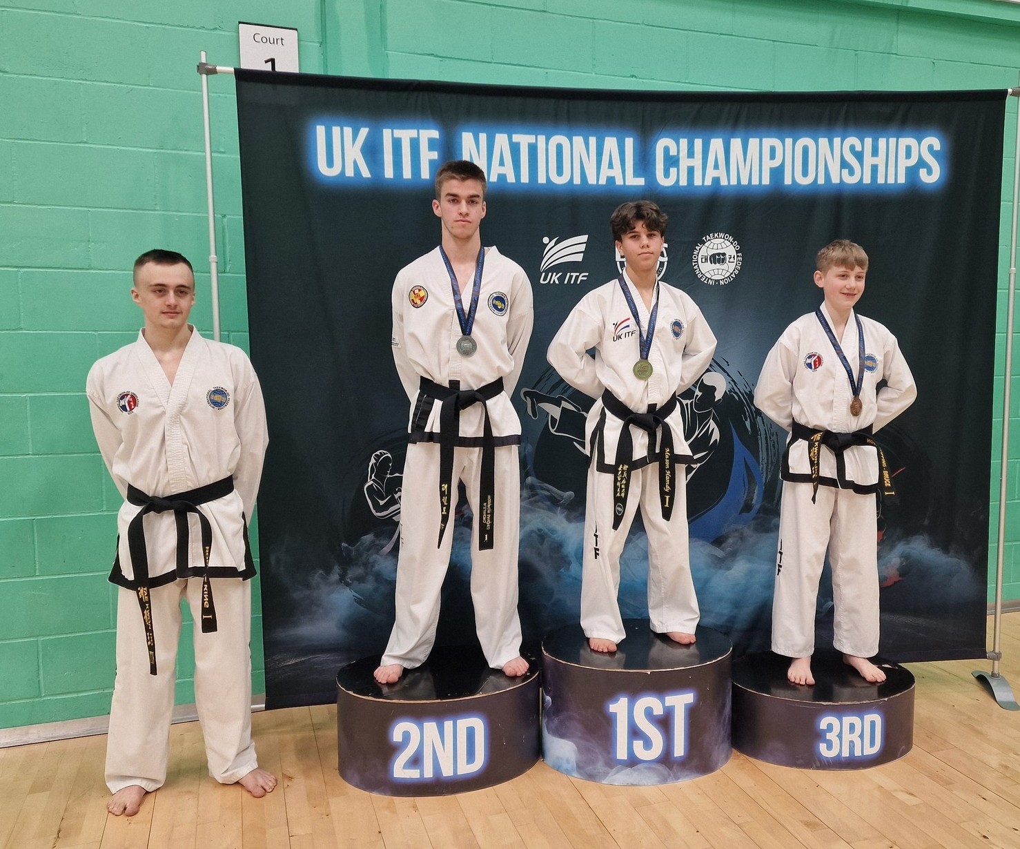 Order of medals in Junior Black Belt I Dan pattern